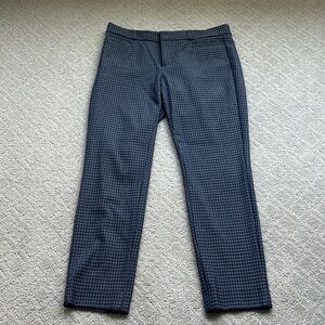 Banana Republic Sloan Blue Houndstooth Pants